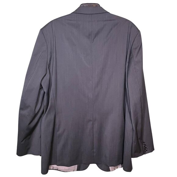Hugo Boss Blazer Mens 44 Large Gray Stretch Virgin Wool Two Button Suit Jacket - Picture 2 of 13